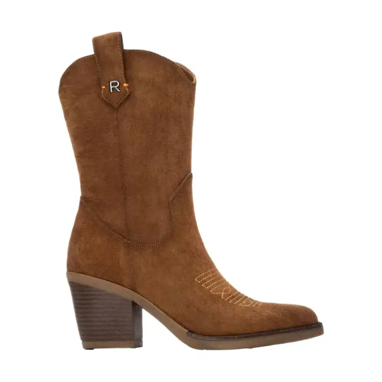 Refresh 172967 Scarpe Donna Camperos Bassi con Tacco Medio Camel