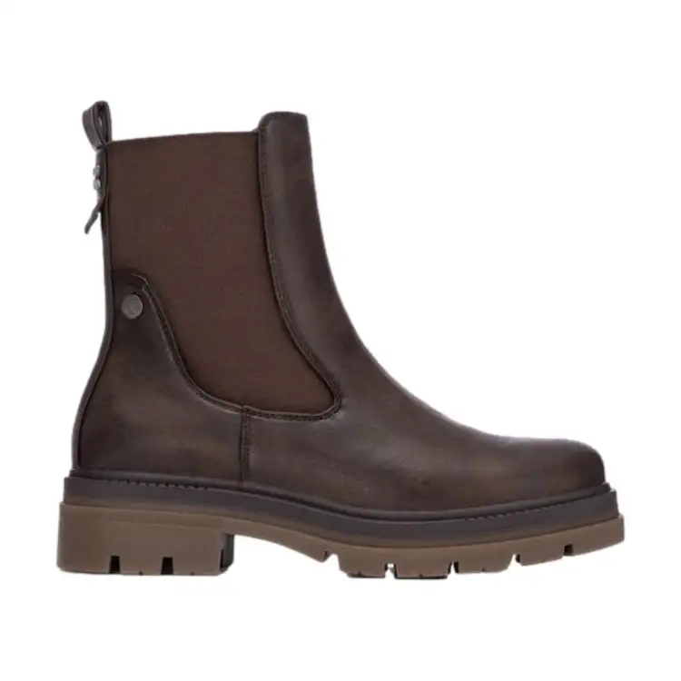 Refresh 173018 Stivaletto Donna Tacco Basso Con Zip Laterale Taupe