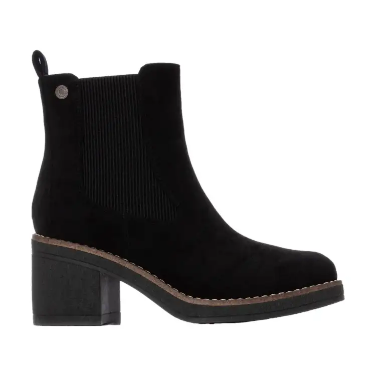 Refresh 173039 Stivaletto Donna Tacco Medio Con Zip Laterale Black