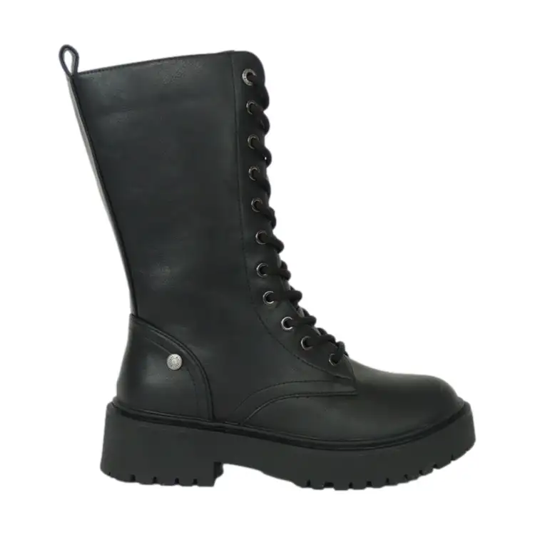 Refresh 173082 Stivali Anfibi Donna con Zip Nero