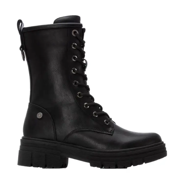 Refresh 173083 Stivali Anfibi Donna con Zip Nero