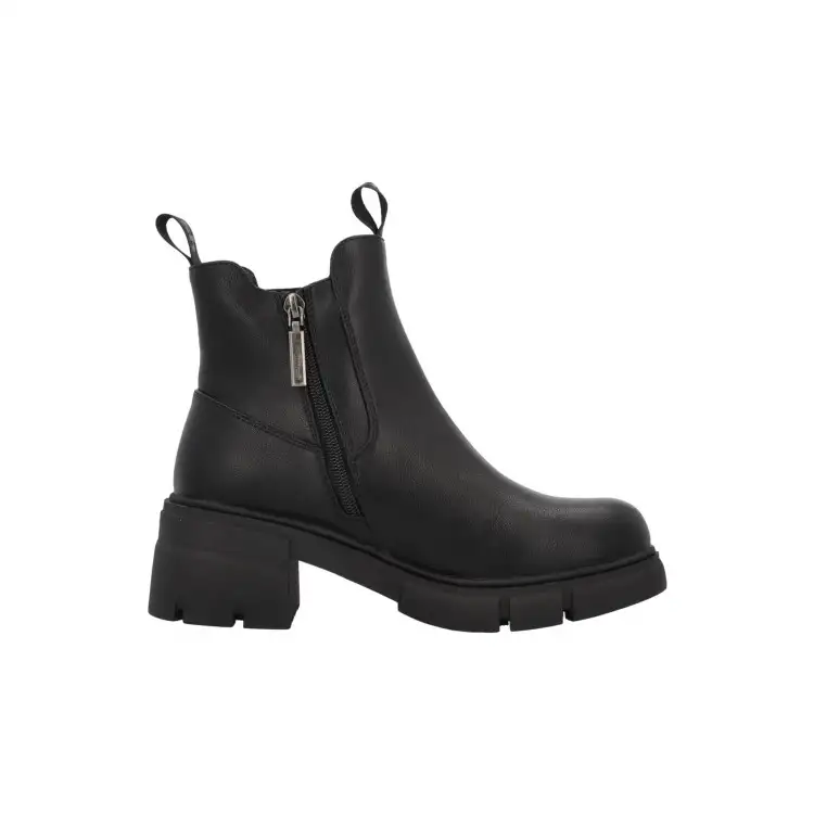 Refresh172905 Stivaletti Donna Con Zip Laterale Tacco Medio Nero