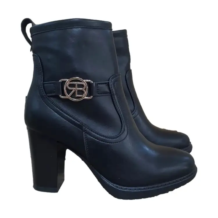 Renato Balestra RB3653 Stivaletto Donna Con Tacco Alto e Zip Laterale Nero