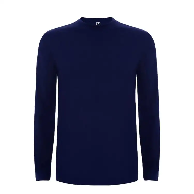 Roly EXREME CA12742 T-Shirt Bambini Basic Manica Lunga Tinta Unita in Cotone Blu
