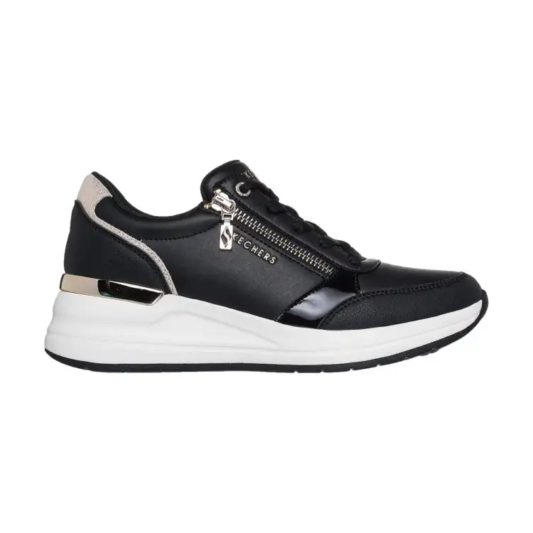 SKECHERS 177341 BILLION 2 High-End Sneakers Donna Stringate Con Zip Laterale Black