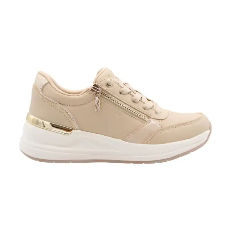 SKECHERS 177341 BILLION 2 High-End Sneakers Donna Stringate Con Zip Laterale Natural
