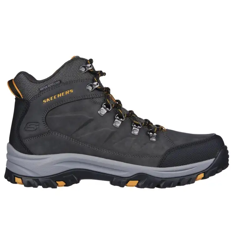 SKECHERS 204642 DAGGETT Stivaletti Uomo Stringati Memory Foam Charcoal