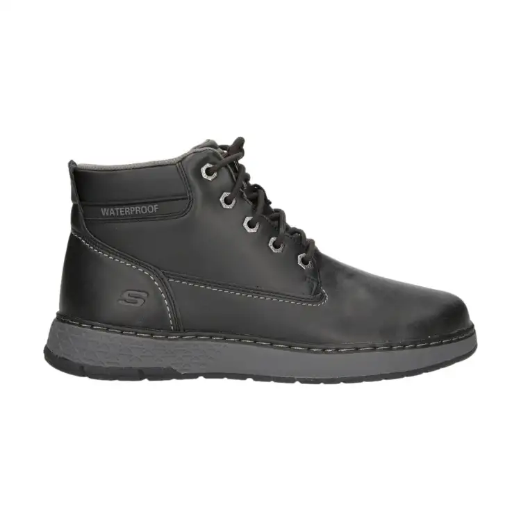 SKECHERS 205235 GARLAN-DENO Stivaletto Uomo Stringato Black