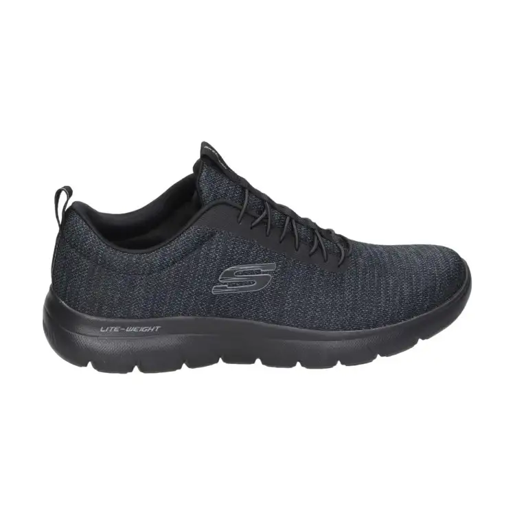 SKECHERS 232697 BBK SUMMITS SORENZ Sneaker Uomo Lacci Elastici Black