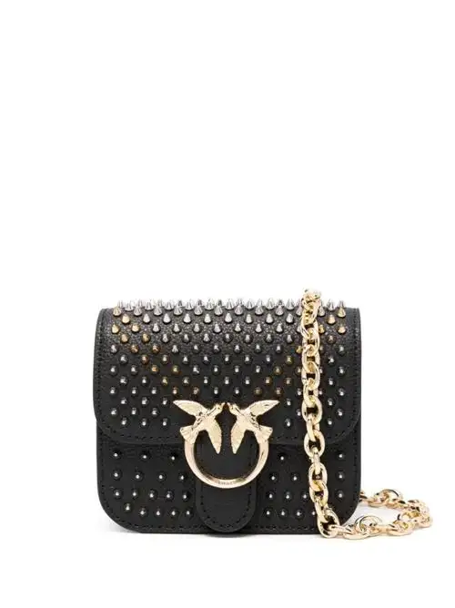 PINKO LOVE BELL MICRO PELLE BOTTALATA + BORCHIE 38369524