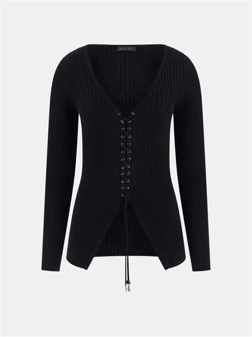 GUESS SELENE LS LACE-UP CARDI SWTR 54938240