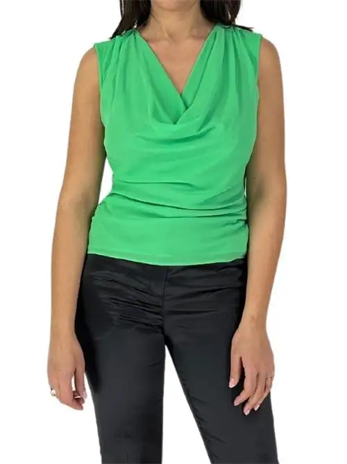 FRACOMINA  DRAPE NECK TANK TOP 39174504