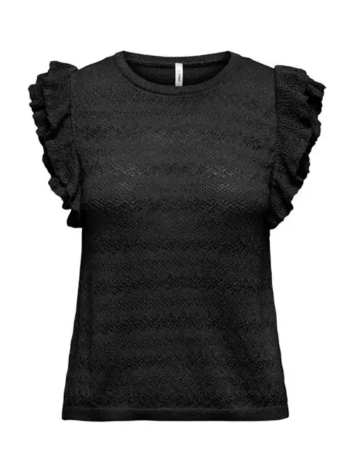 ONLY ONLAGA SL GLITTER O-NECK TOP KNT 24683427