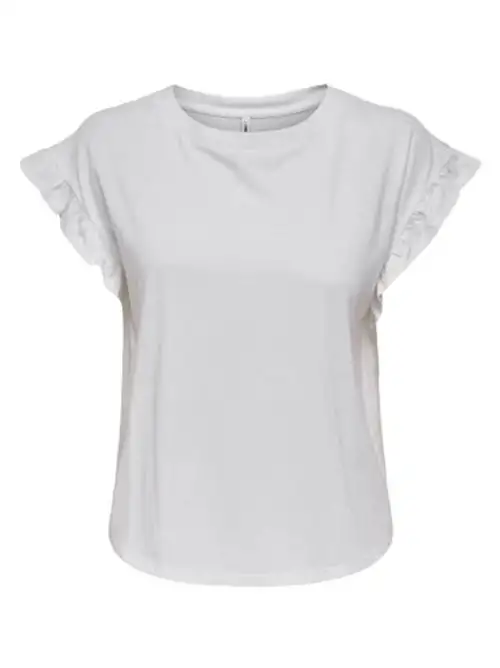 ONLY ONLGRAPE S/S FRILL O-NECK TOP JRS 79407000