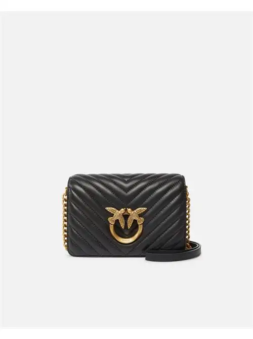 PINKO LOVE CLICK MINI  SHEEP NAPPA CHEVRON 45658149