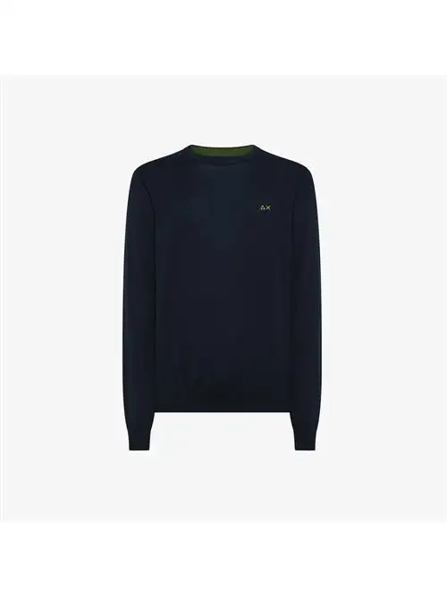 SUN68 SWEATER ELBOW CONTRAST COLOR 20096601