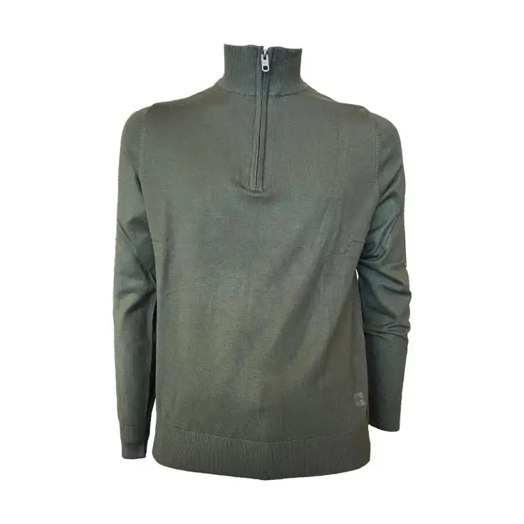 Urban Ring  UR9100008 Maglione Uomo Mezza Zip Viscosa Militare
