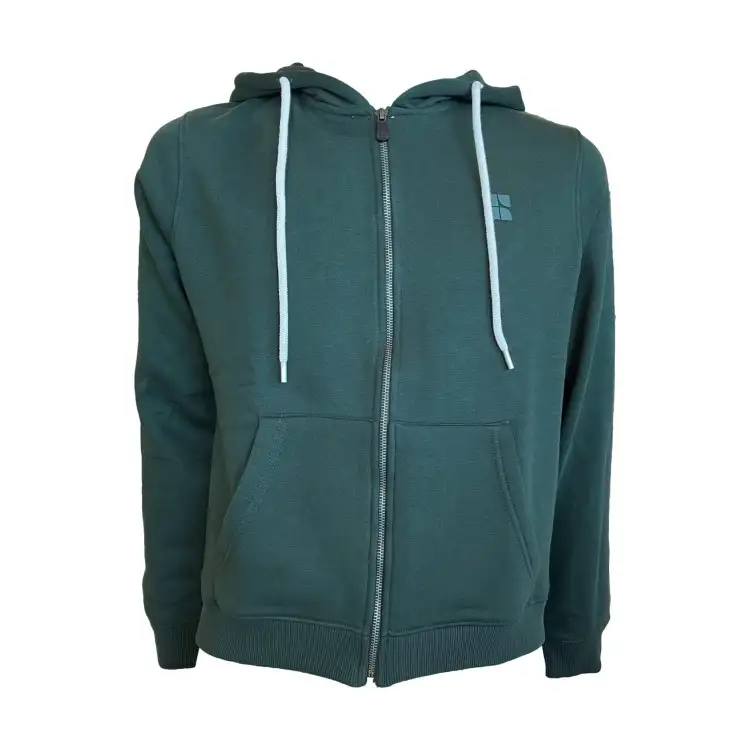 Urban Ring UR9120001 Felpa Uomo Con Cappuccio Felpata Con Zip Verde Bosco