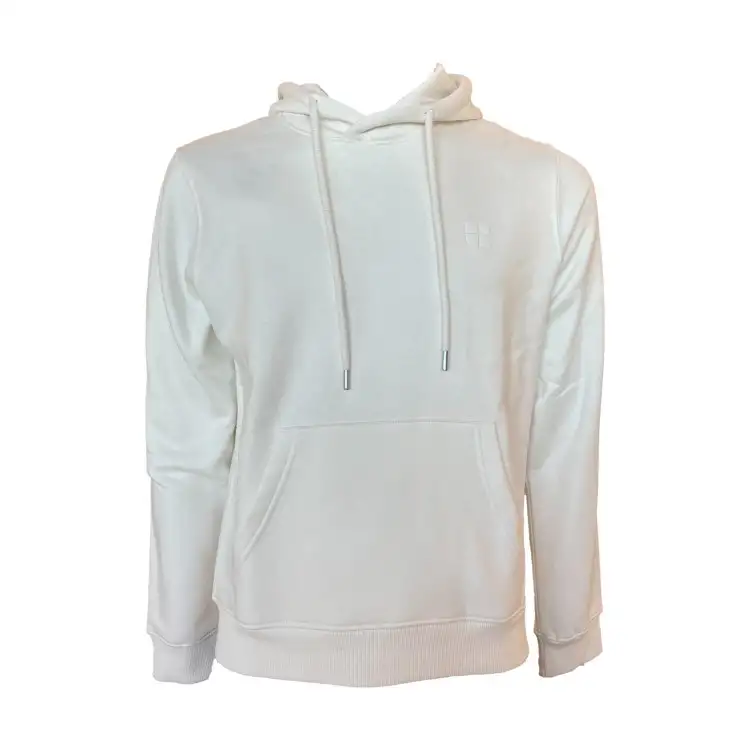 Urban Ring UR9120002 Felpa Uomo Con Cappuccio Felpata e Tasca Frontale Latte