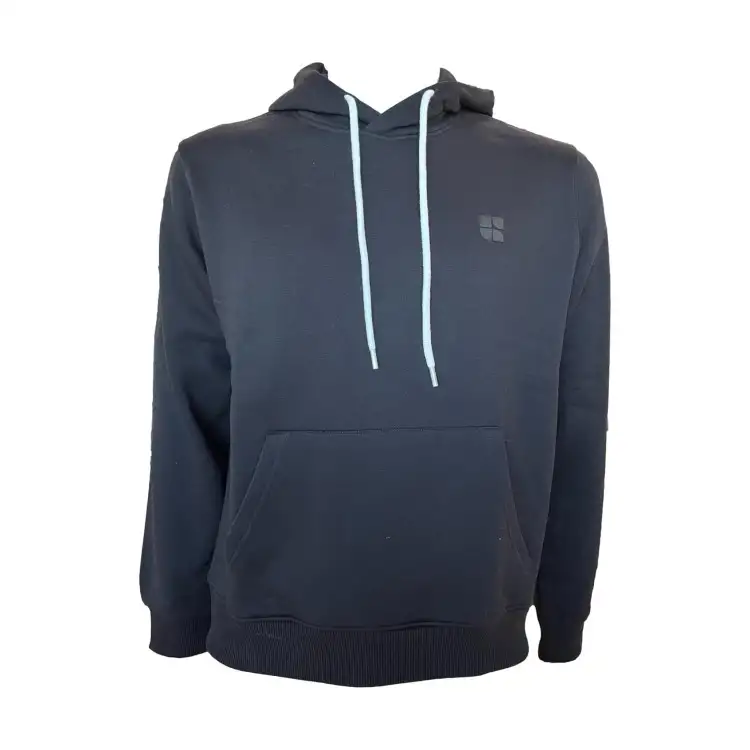 Urban Ring UR9120002 Felpa Uomo Con Cappuccio Felpata e Tasca Frontale Nero