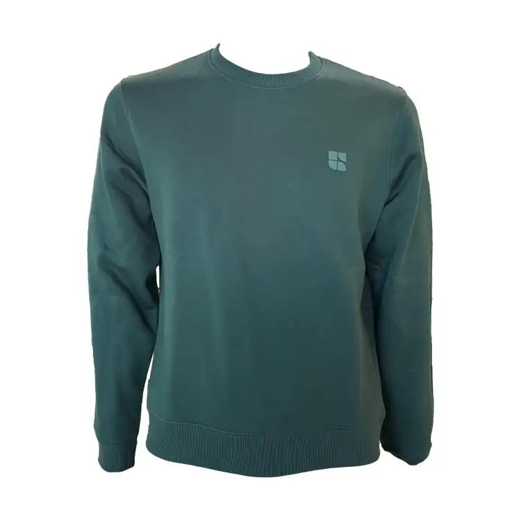 Urban Ring UR9120003 Felpa Uomo Girocollo Felpata Verde Bosco