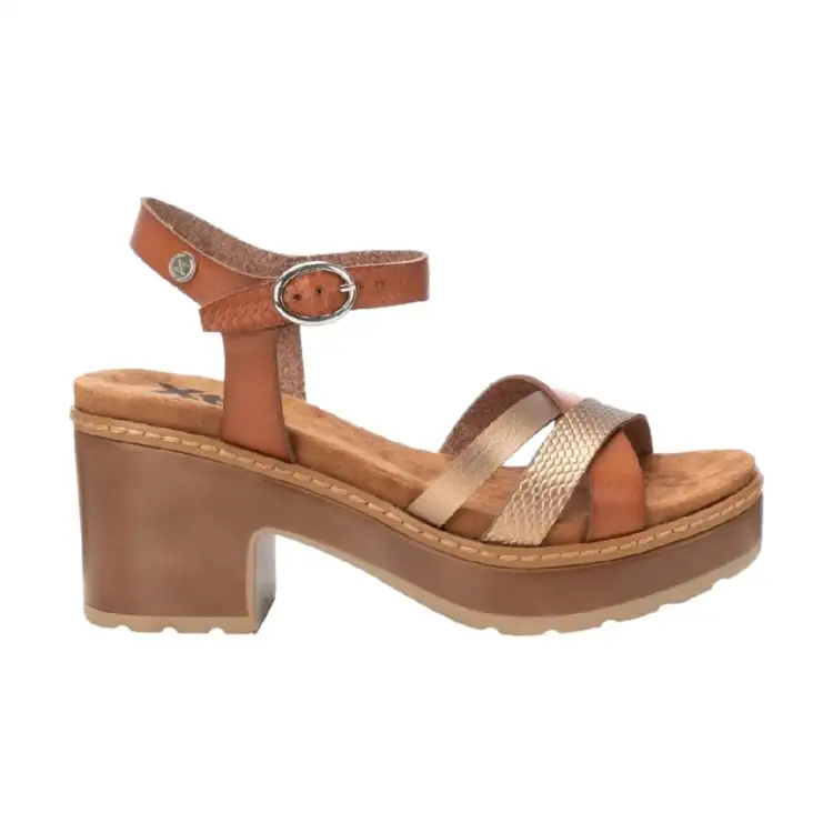 XTI 144086 Sandali Donna Tacco Medio Camel