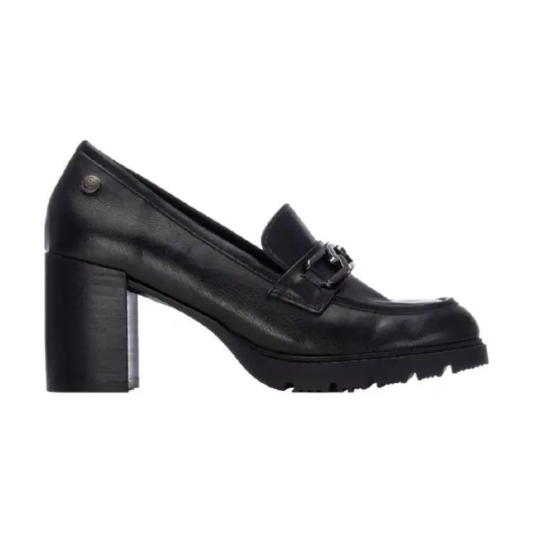 XTI 144302 Mocassino Donna Tacco Alto Con Accessorio Nero
