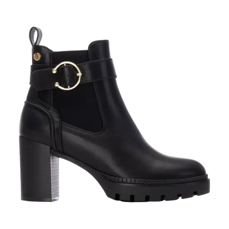 XTI 144521 Stivaletto Donna Tacco Alto Con Zip Laterale Nero
