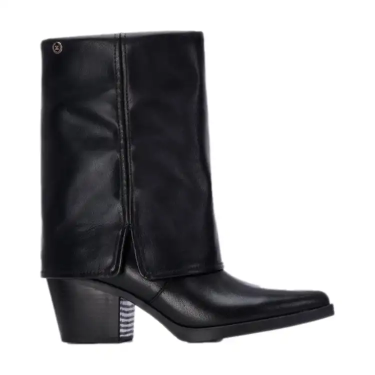 XTI 144716 Stivale Donna Camperos Tacco Medio Nero