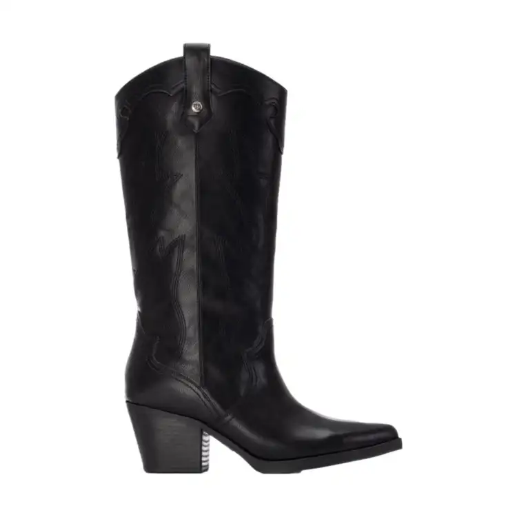 XTI 144723 Stivale Donna Camperos Tacco Medio Nero