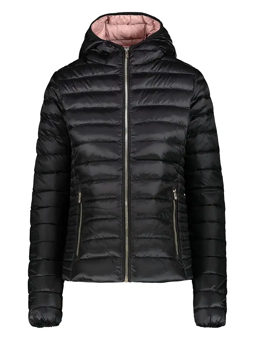 Ciesse Piumini Aghata Piumino Parka Giaccone Con Cappuccio Impermeabile Nero Donna