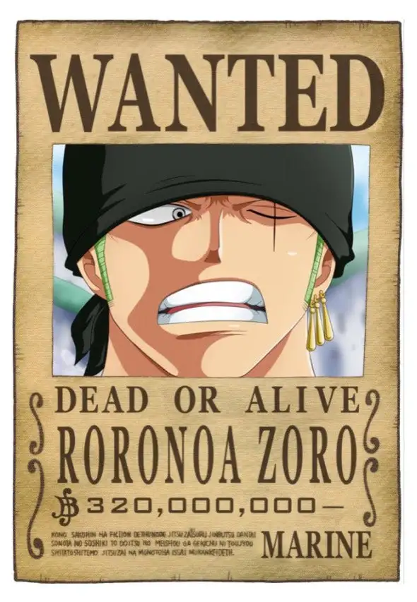 One Piece - Wanted Zoro New Maxi - Poster