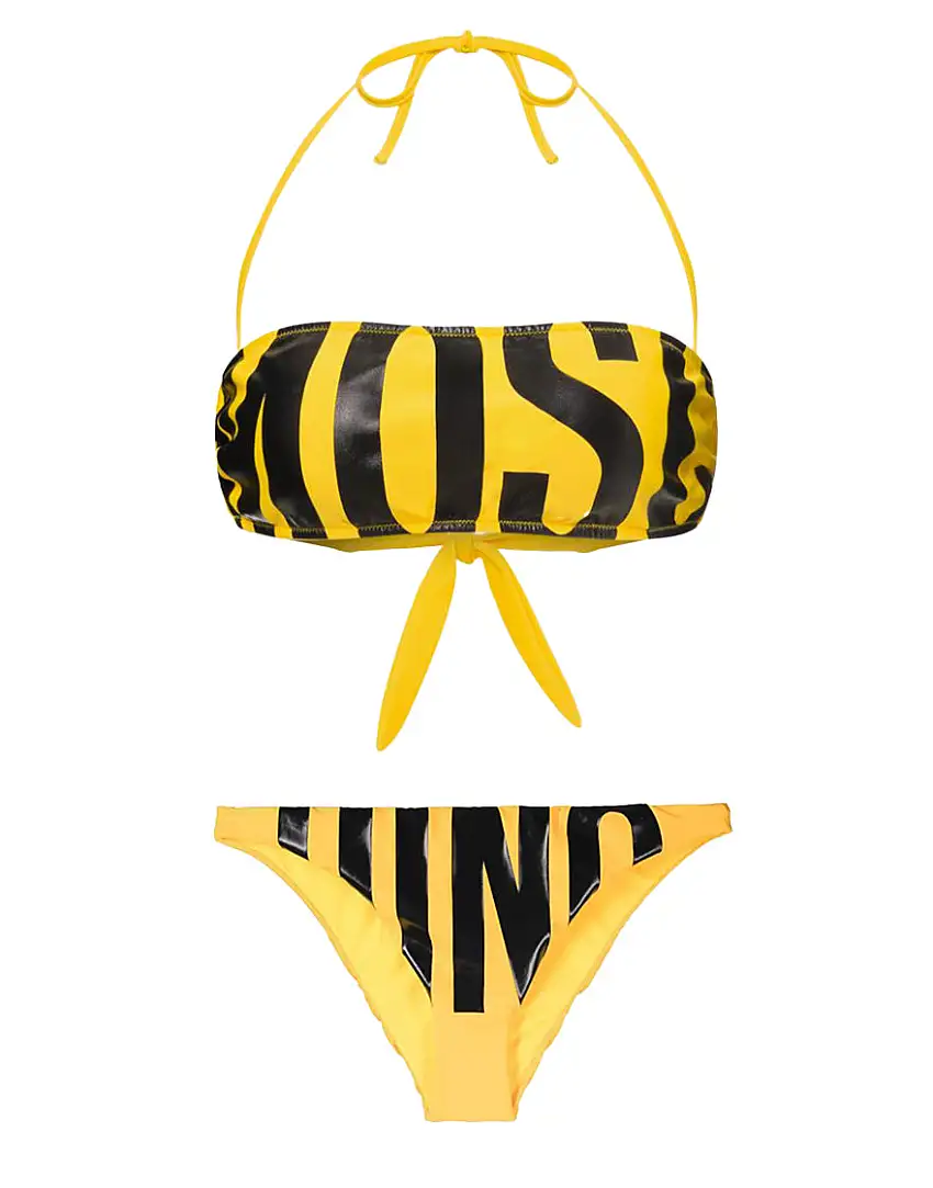 Moschino Swim Bikini Bicolore Giallo