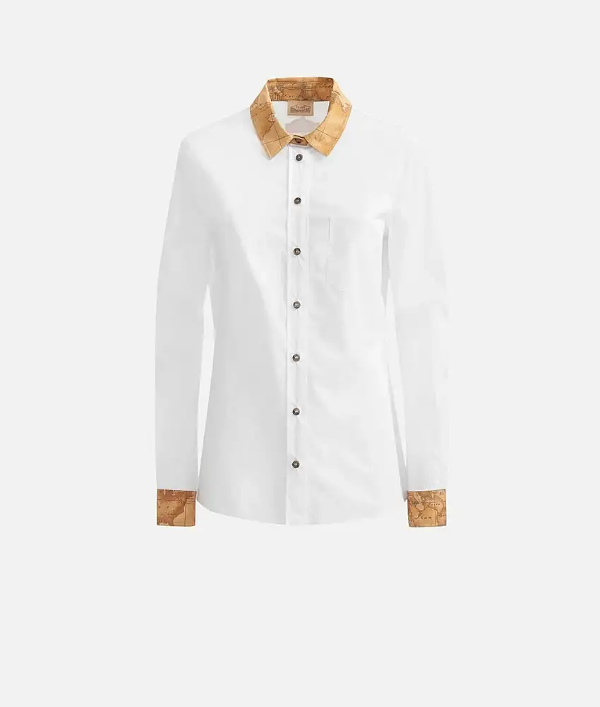 Camicia Donna con collo a contrasto