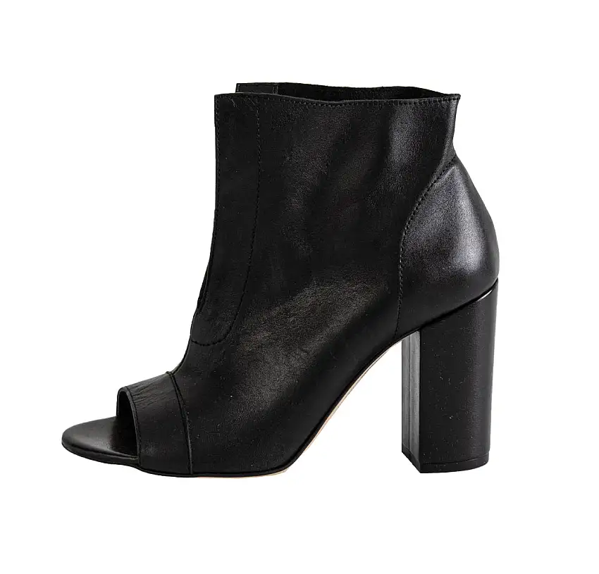 D-red Stivaletto Aperto Estivo Nero Donna