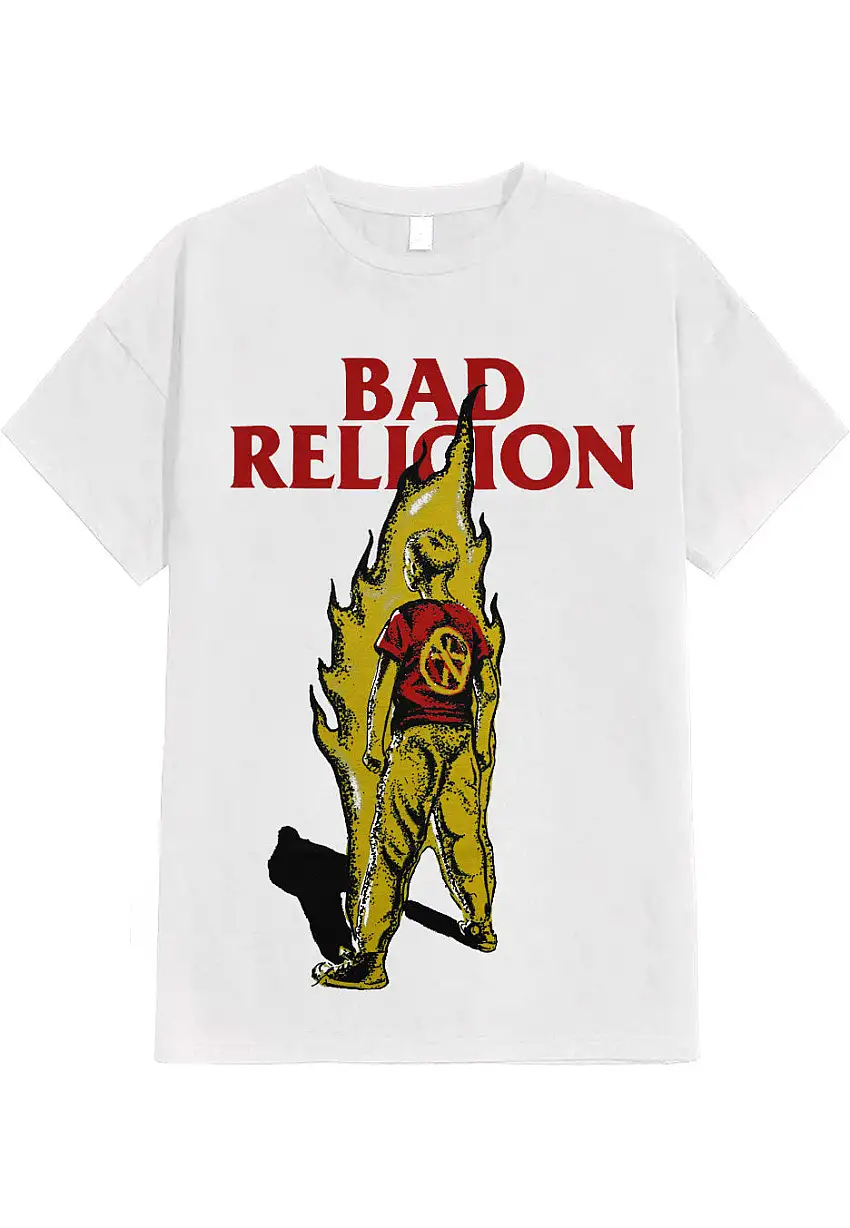 Bad Religion - Boy On Fire White - T-Shirt