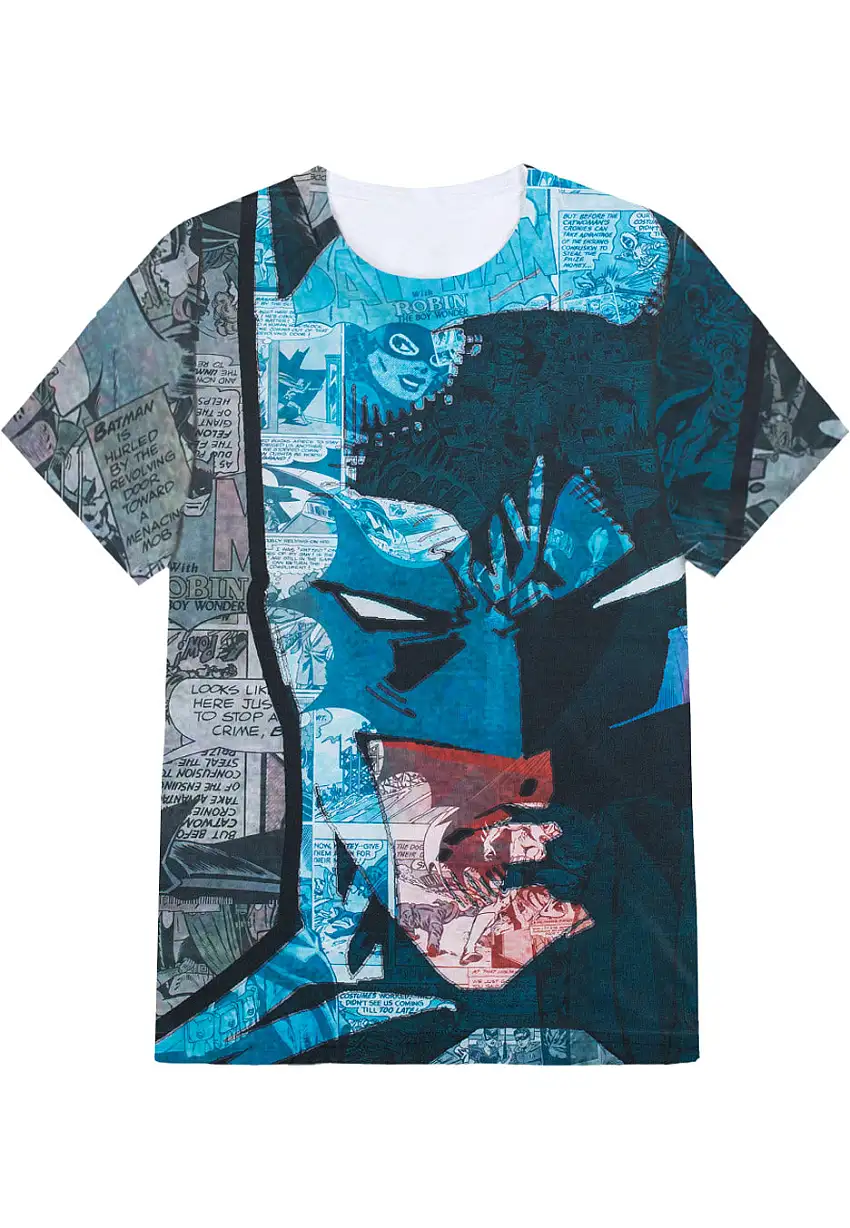 Batman - Face Up Allover - T-Shirt