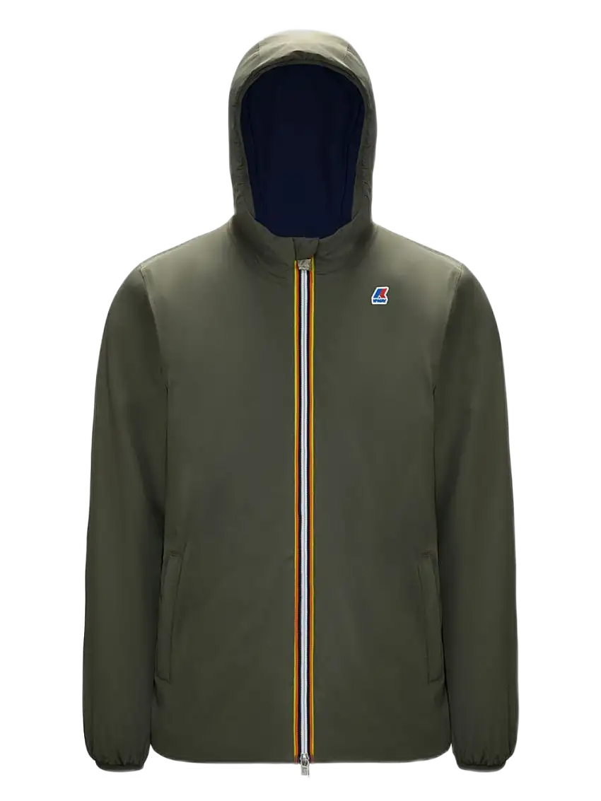K-way Jacques Warm Double Reversibile Giubbotto Parka Verde Uomo