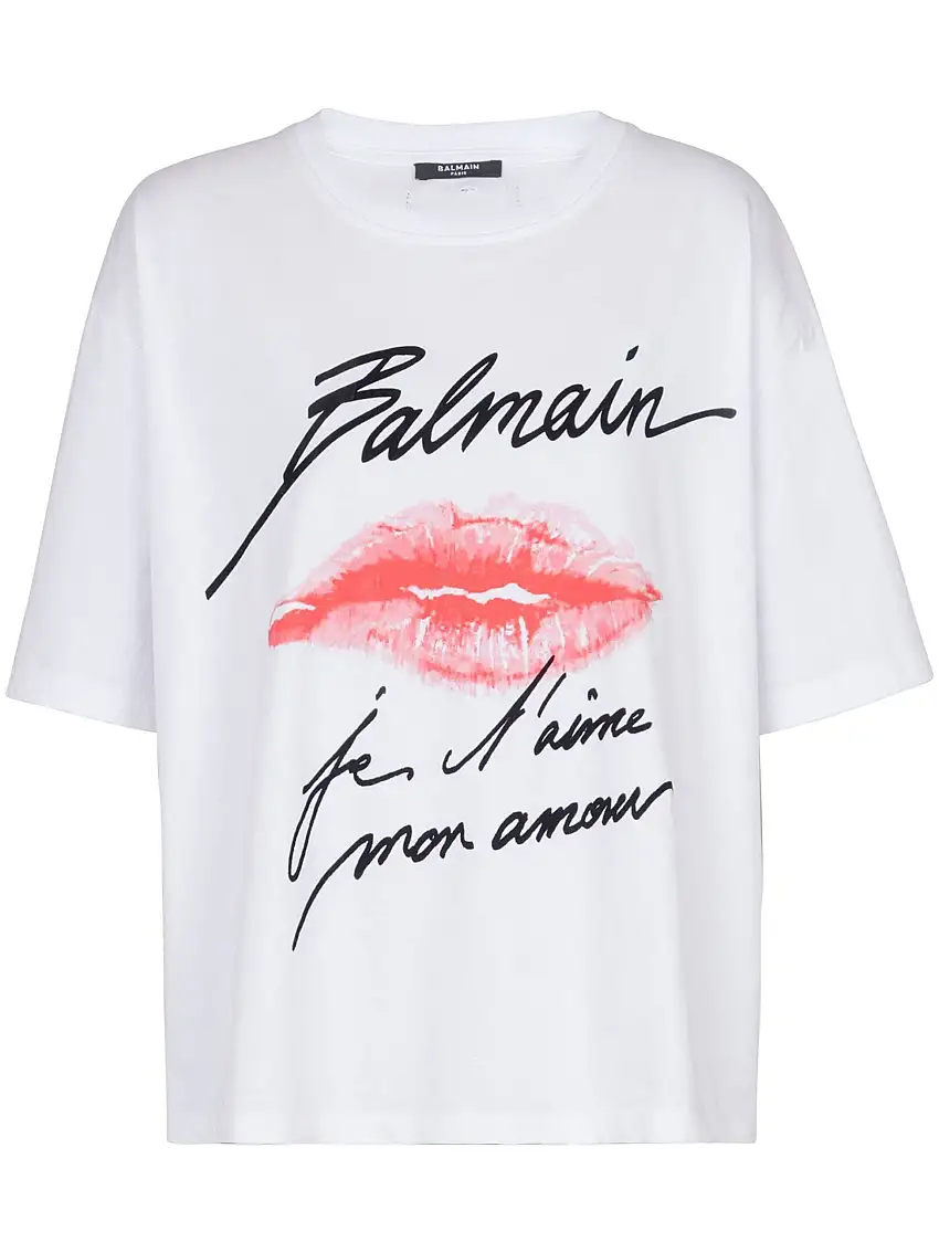T-shirt Ss Balmain Kiss Print 65733009