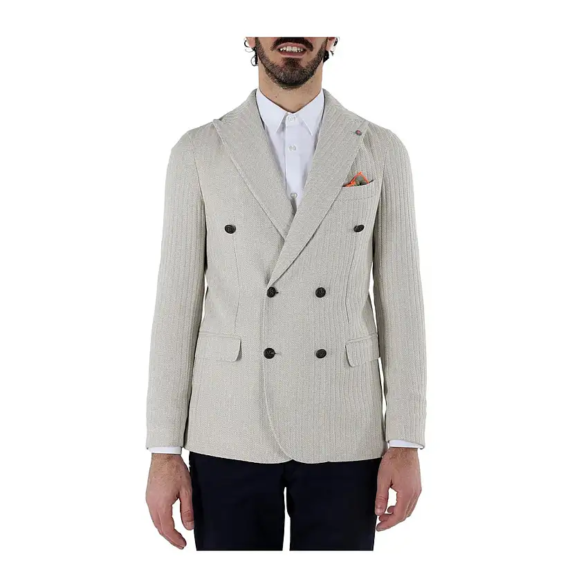 Giacca Uomo doppiopetto effetto maglia