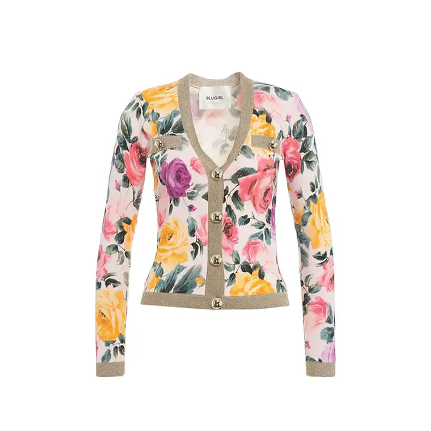 Cardigan Donna con stampa floreale