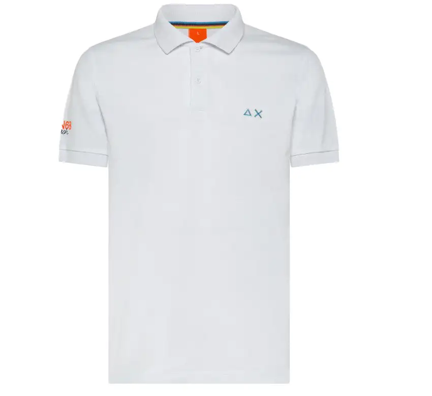 Sun68 Polo Logo Beach Cotone Bianco