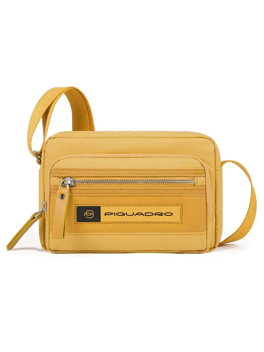 Piquadro Bandoliera Tracolla Materiale Riciclato Bio Crossover Camera Giallo Unisex