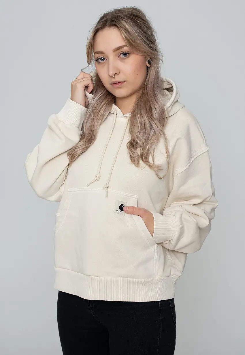 Carhartt WIP - W' Hooded Tacoma Garment Dyed Natural - Felpa con cappuccio