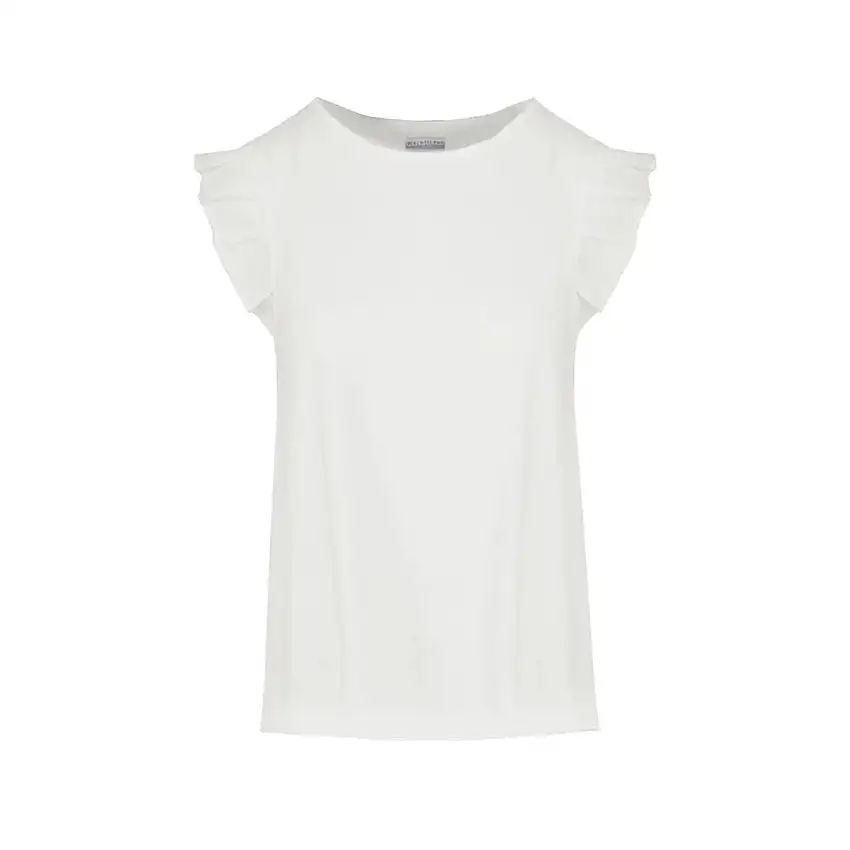 T-shirt Donna con maniche volant