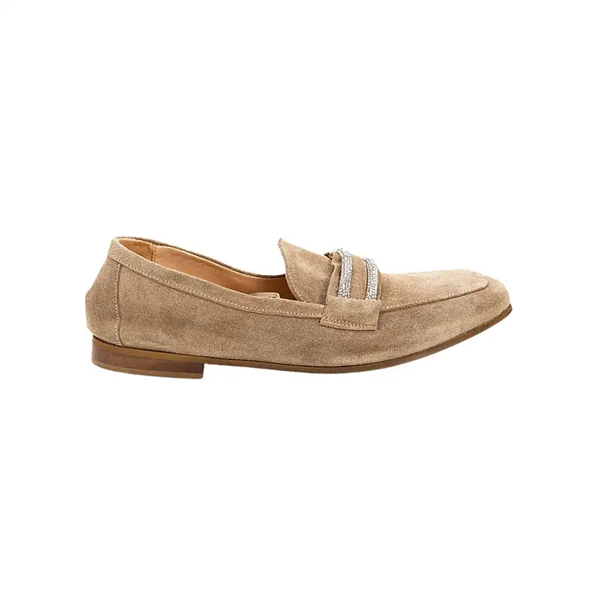 Mocassino Donna con strass decorativi
