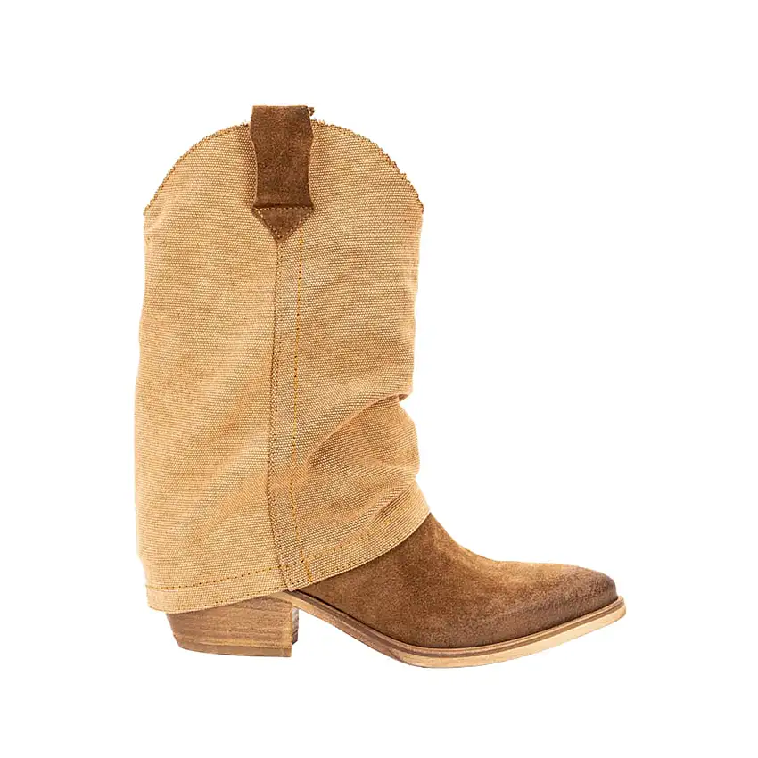 Stivale Donna texano con risvolto