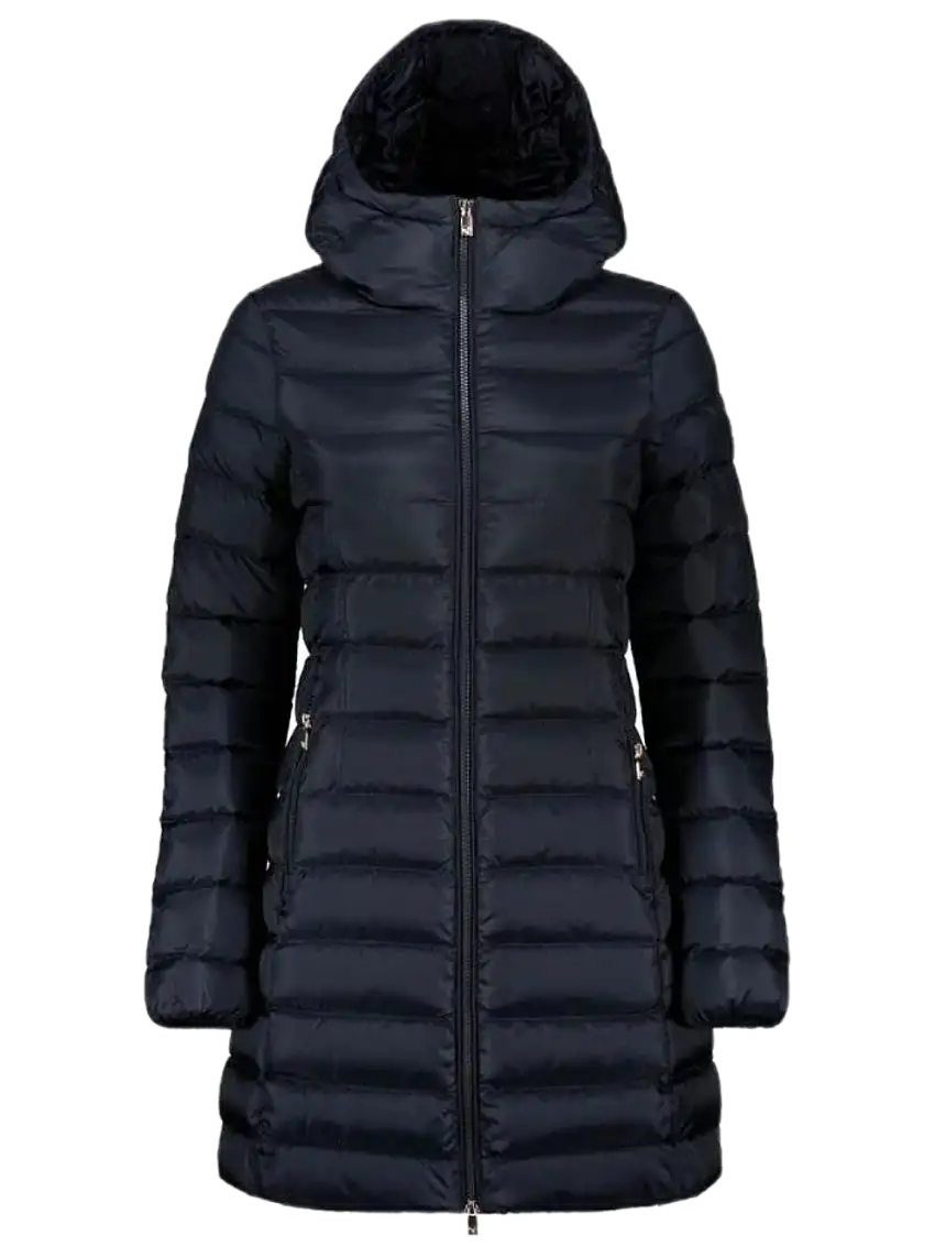 Ciesse Piumini Nikak Piumino Parka Giaccone Lungo Con Cappuccio Slim Fit Blu Donna