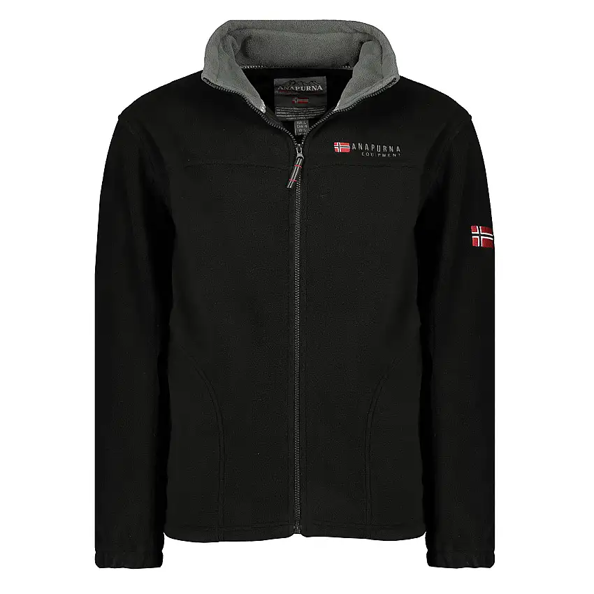 Anapurna Maglia In Pile Maniche Lunghe By Geographical Norway Nero Uomo