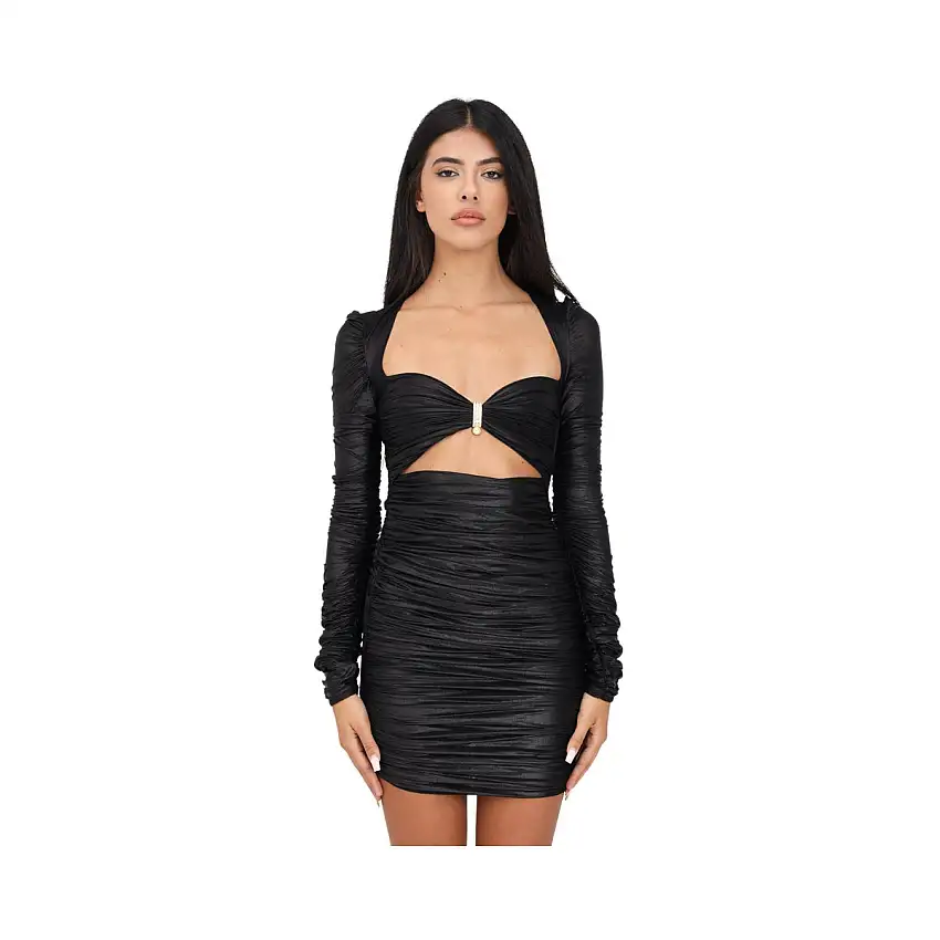 Abito Donna laminato con drappeggio